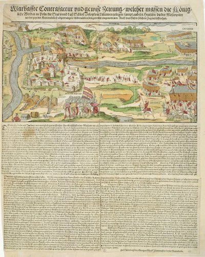 Ansicht der Belagerung von Polotsk durch Stephan Báthory (1533-86) im Jahr 1579 von Georg the elder Mack